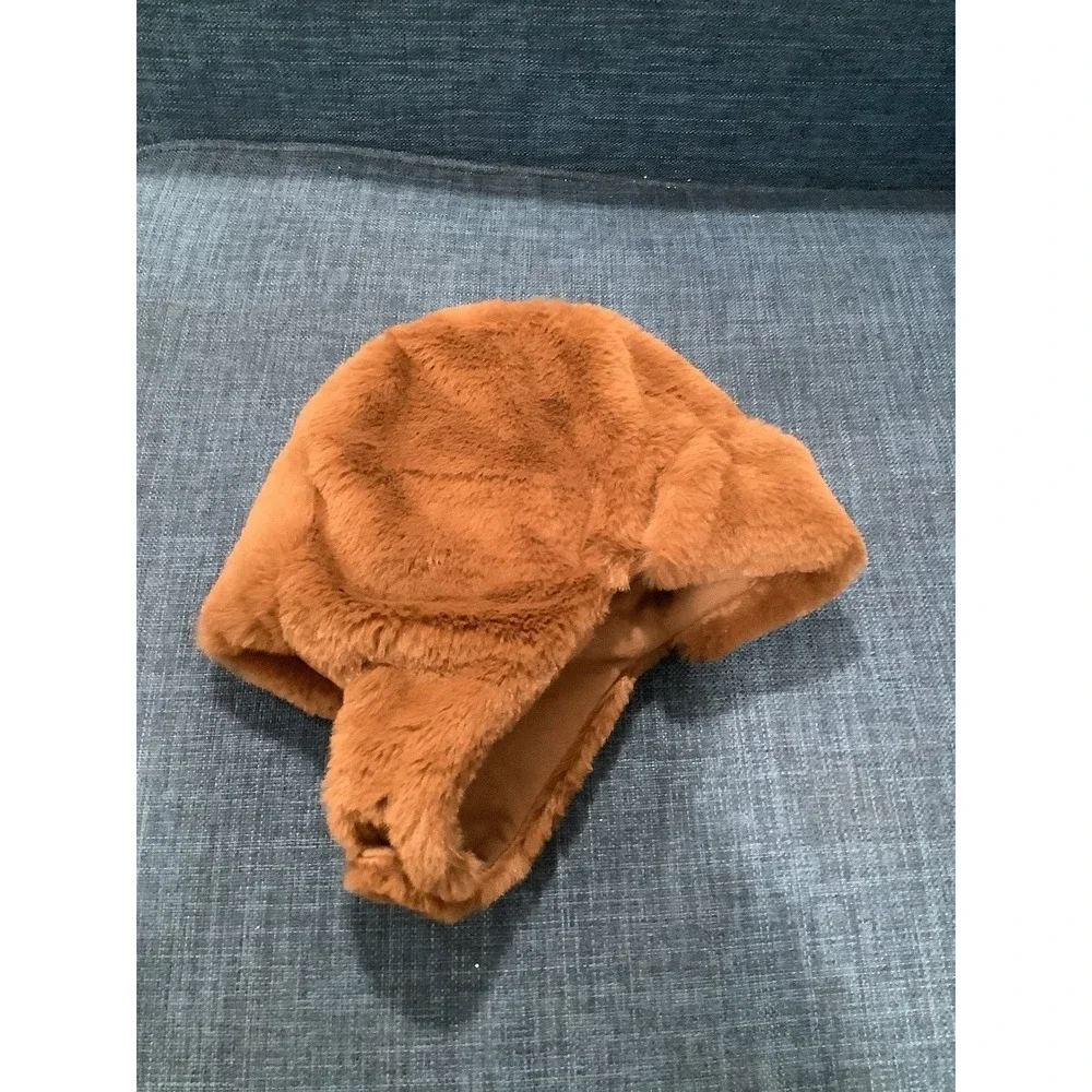 Kids Brown Fuzzy Wooly Trapper Hat Old Navy